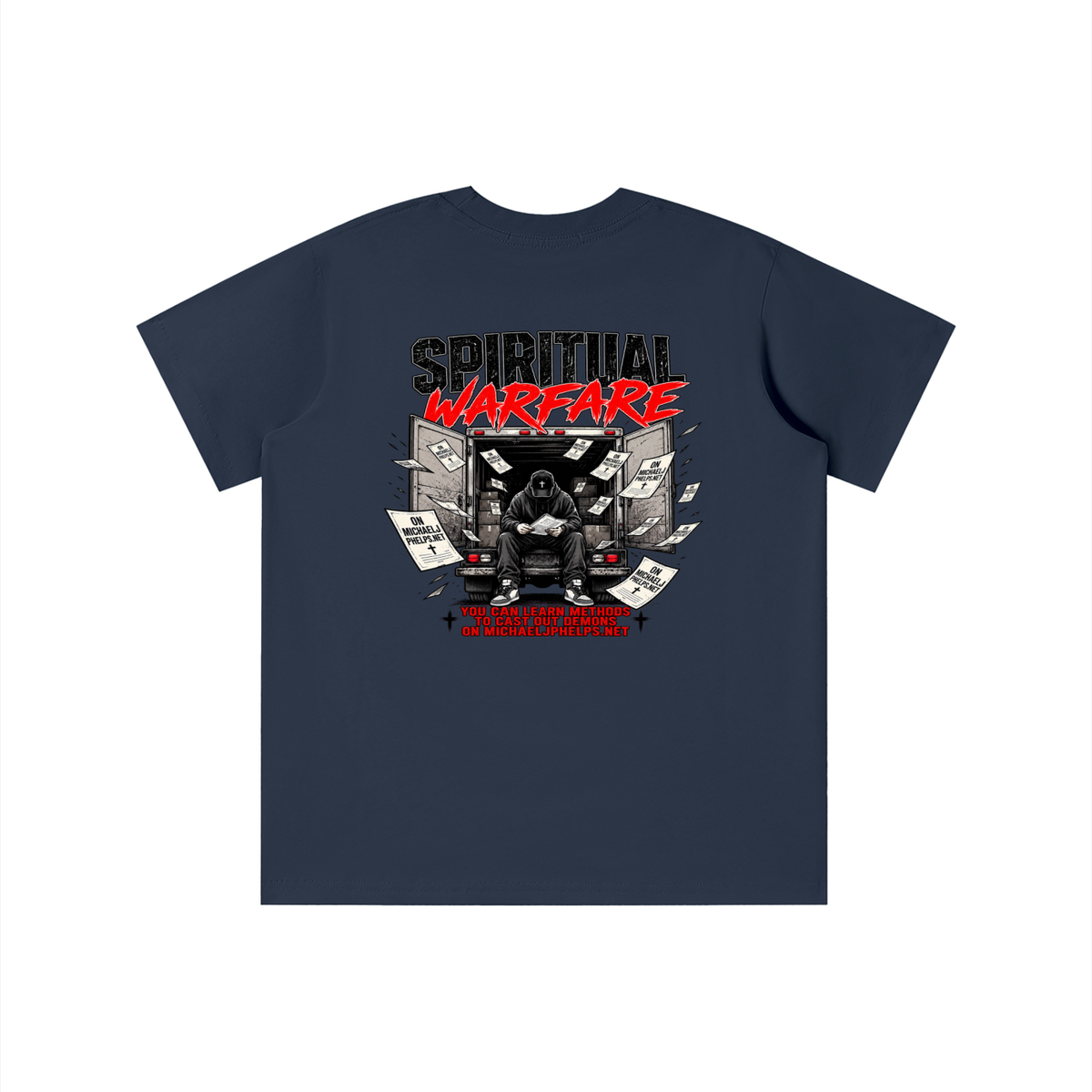 THE HOLY BIBLE THAT'S A GOOD BOOK SPIRITUAL WARFARE YOU CAN LEARN METHODS TO CAST OUT DEMONS ON MICHAELJPHELPS.NET youth T-shirt