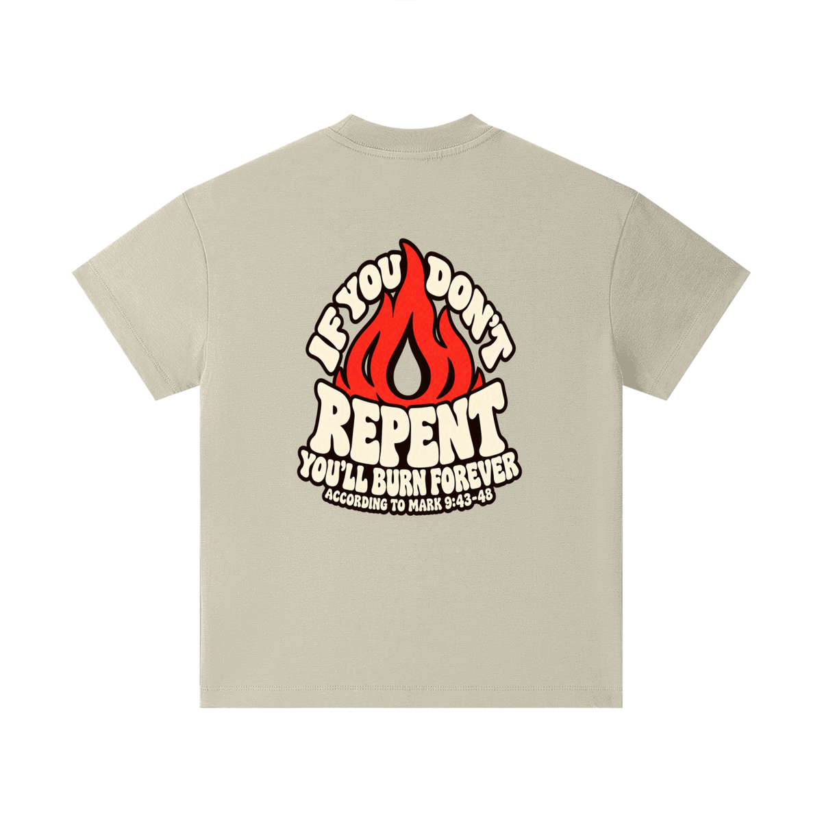 REDEEMED BY THE BLOOD OF JESUS ACCORDING TO EPHESIANS 1:7 IF YOU DON'T REPENT YOU'LL BURN FOREVER ACCORDING TO MARK 9:43-48 Kids T-Shirt