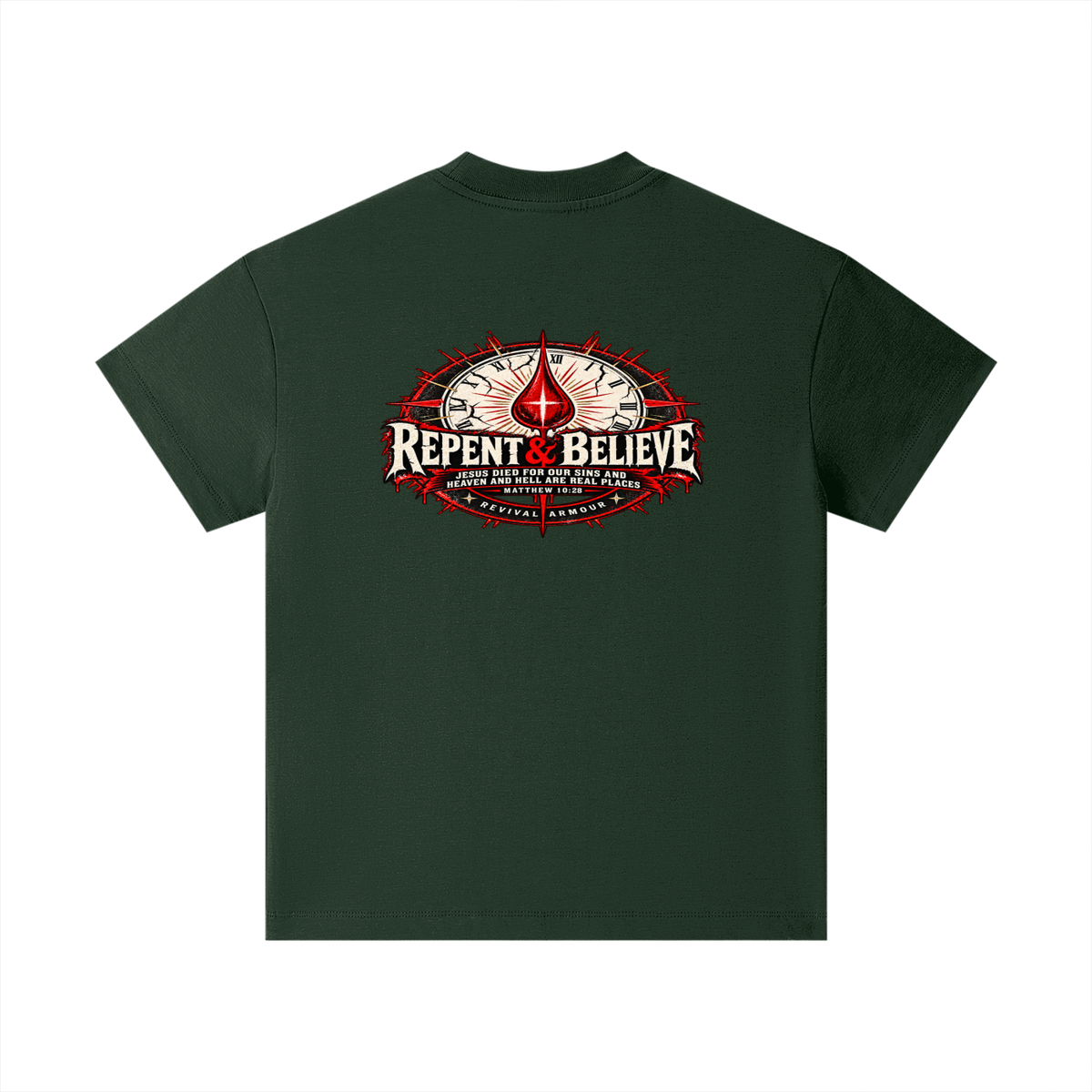 REPENT & BELIEVE JESUS DIED FOR OUR SINS AND HEAVEN AND HELL ARE REAL PLACES MATTHEW 10:28 (THAT'S NOT A quote) Kids T-Shirt