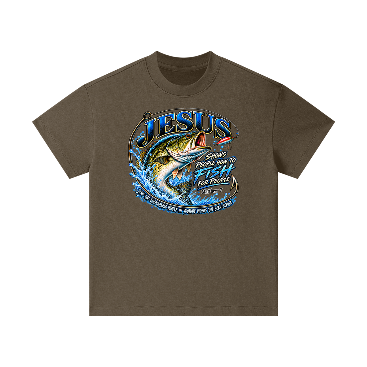 JESUS SHOWS PEOPLE HOW TO FISH FOR PEOPLE MATTHEW 7 JESUS HAS ENCOUNTERED PEOPLE IN YOUTUBE VIDEOS I'VE SEE BEFORE Kids T-Shirt