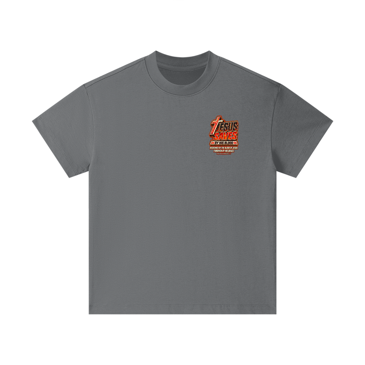 JESUS SAVES BY HIS BLOOD REDEEMED BY THE BLOOD OF JESUS. FORGIVEN BY HIS GRACE. Inspired by Ephesians 1:7 Kids T-Shirt