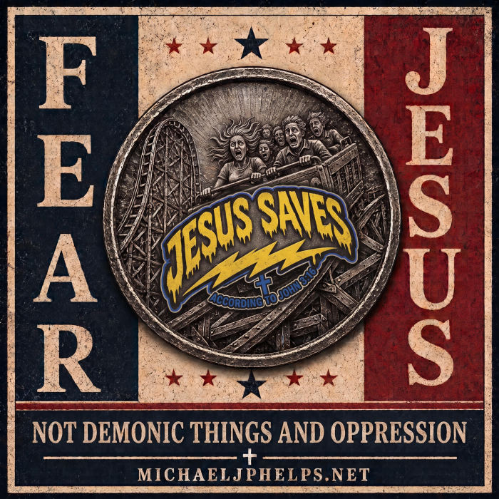 FEAR JESUS NOT DEMONIC THINGS AND OPPRESSION + MICHAELJPHELPS.NET youth T-shirt