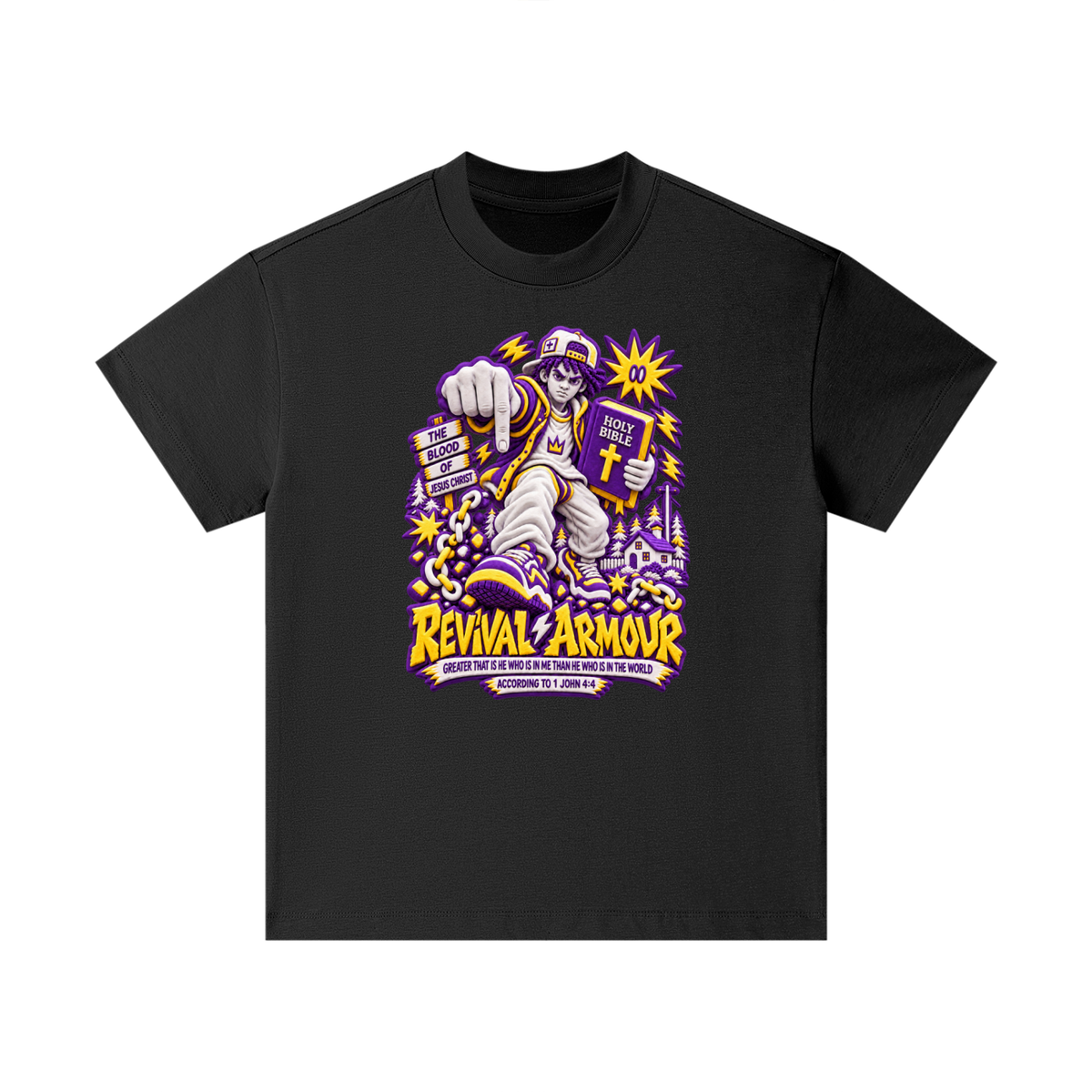 GREATER THAT IS HE WHO IS IN ME THAN WHO IS IN THE WORLD ACCORDING TO 1 JOHN 4:4 Kids T-Shirt