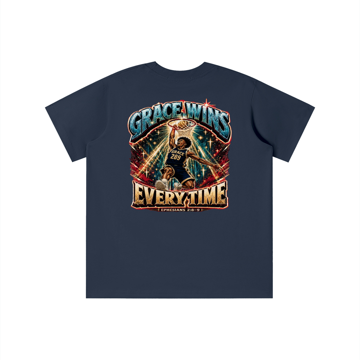 JESUS IS AWESOME GRACE WINS GRACE 289 EVERYTIME EPHESIANS 2:8-9 youth T-shirt