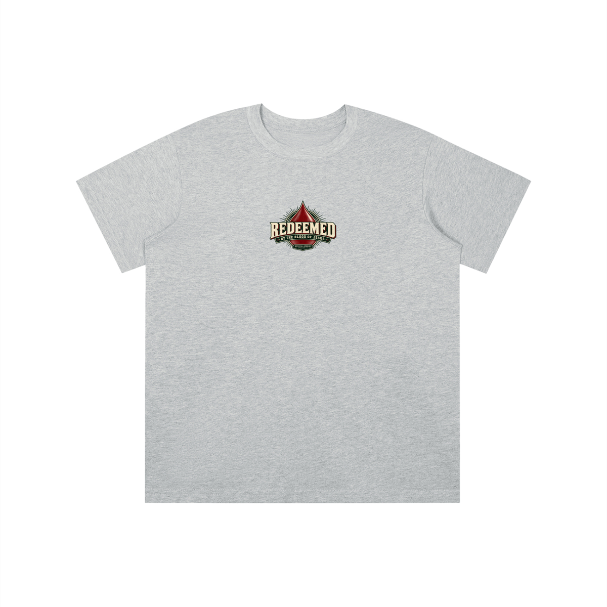 REDEEMED BY THE BLOOD OF JESUS -REVIVAL ARMOUR- -EPHESIANS 1:7-  youth T-shirt