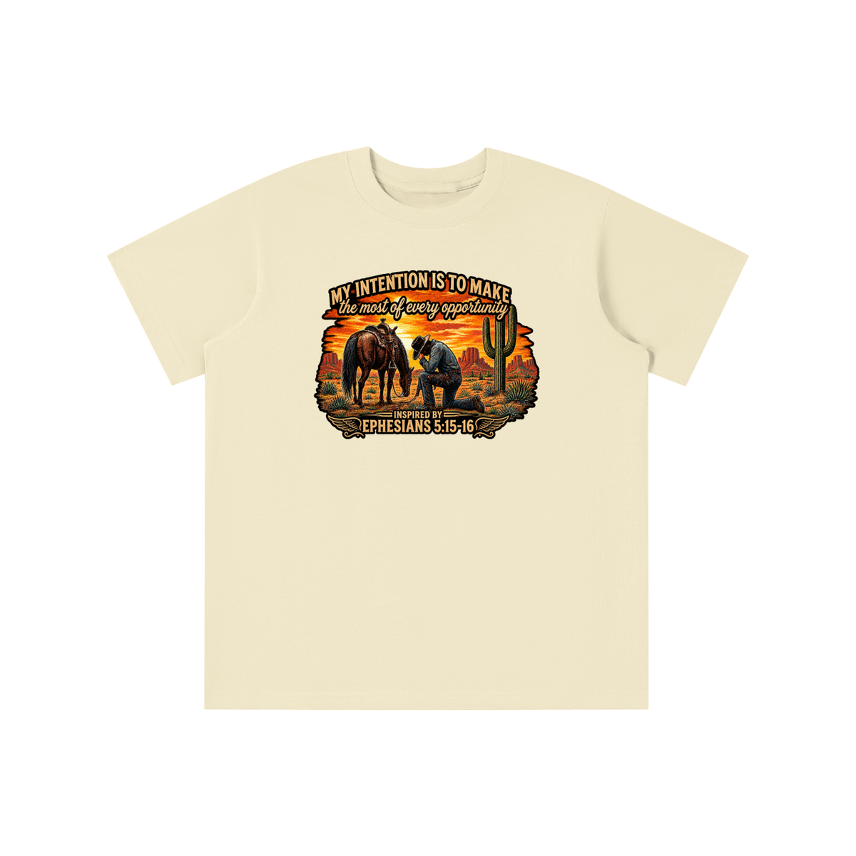 MY INTENTION IS TO MAKE THE MOST OF EVERY OPPORTUNITY INSPIRED BY EPHESIANS 5:15-16 youth T-shirt