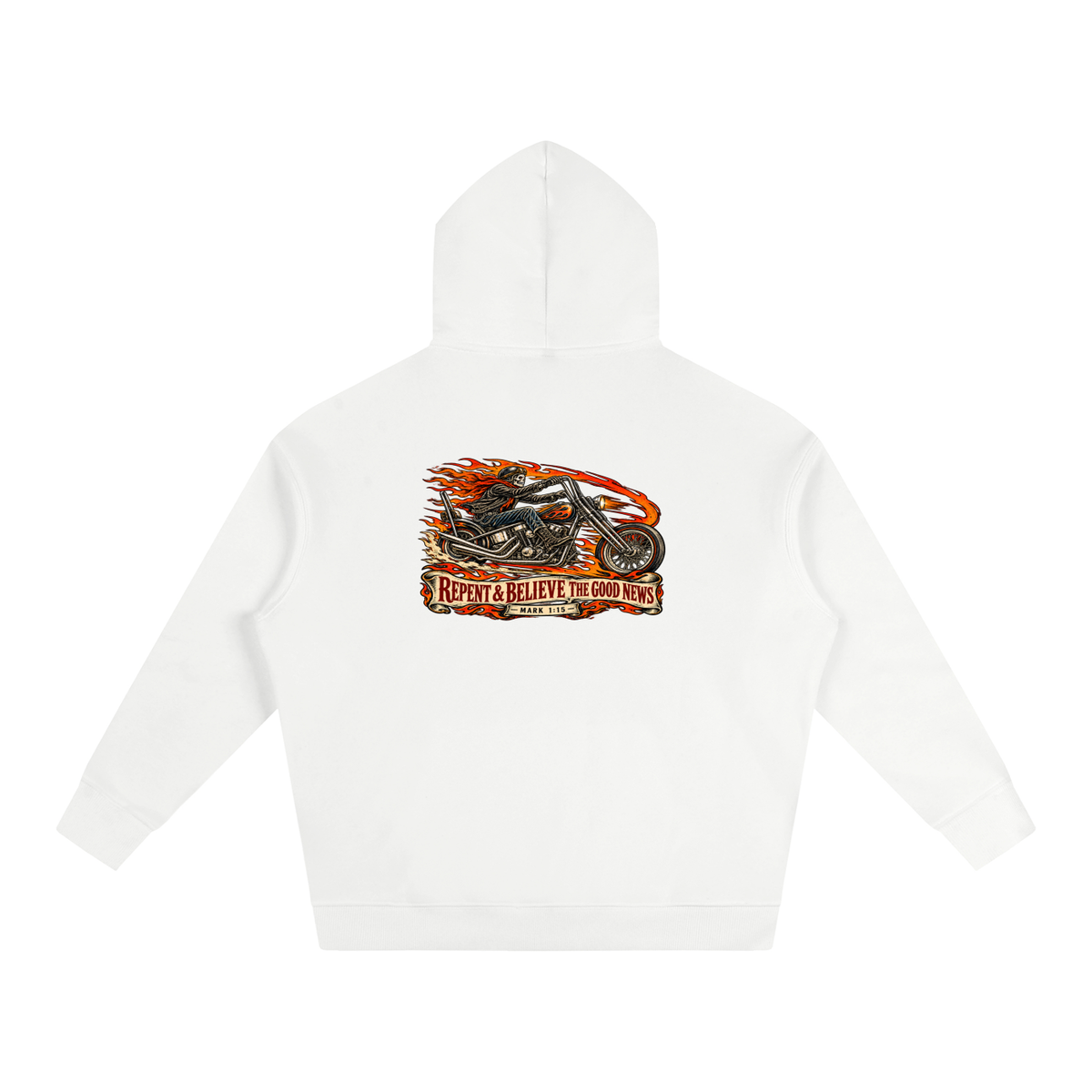 JESUS SAVES REPENT & BELIEVE THE GOOD NEWS - MARK 1:15 - Hoodie