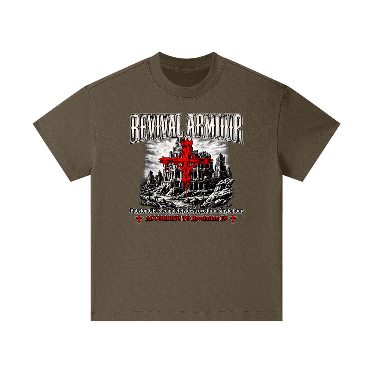 REVIVAL ARMOUR Babylon GETS completely destroyed in a single hour ACCORDING TO Revelation 18 Kids T-Shirt