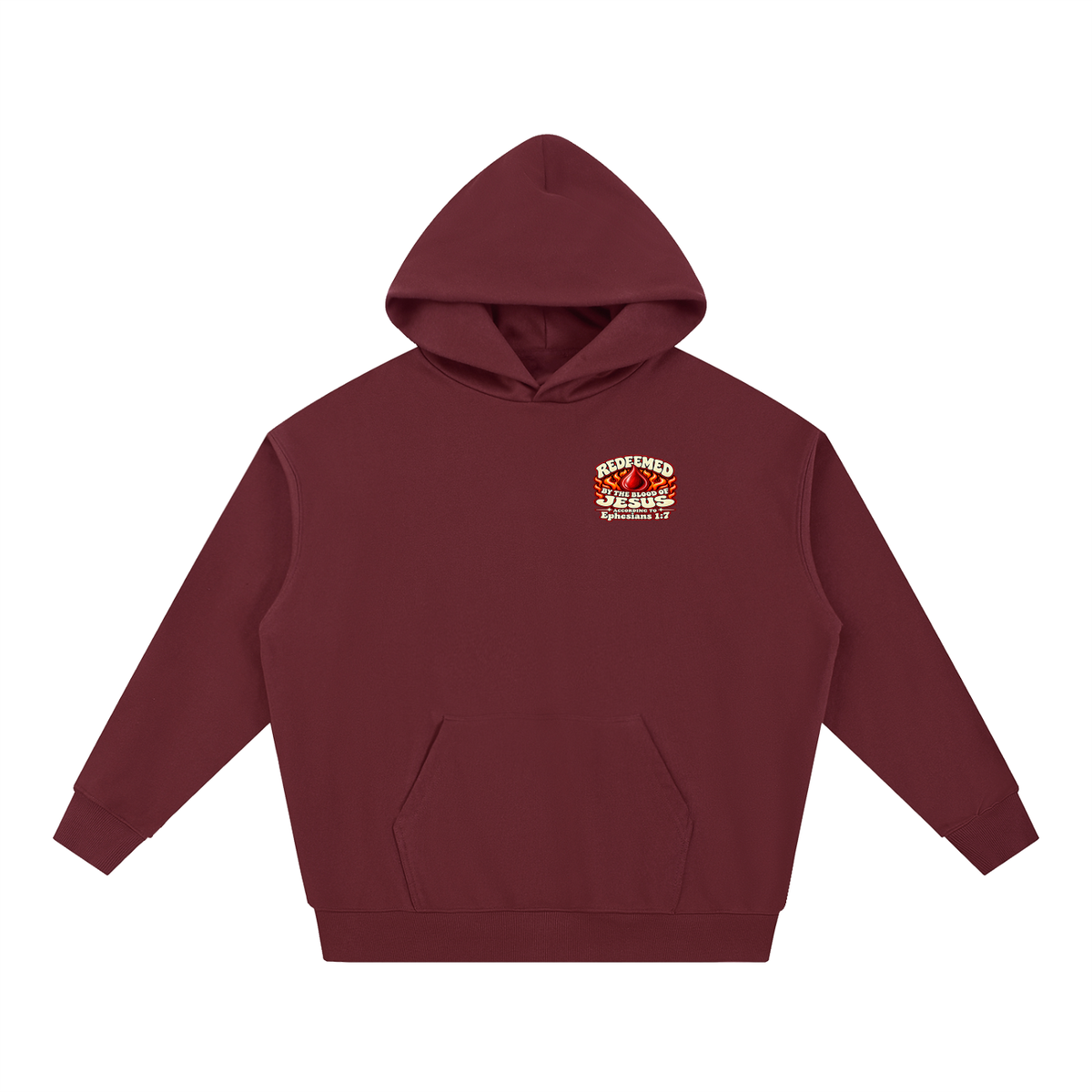 REDEEMED BY THE BLOOD OF JESUS ACCORDING TO EPHESIANS 1:7 IF YOU DON'T REPENT YOU'LL BURN FOREVER ACCORDING TO MARK 9:43-48 Hoodie