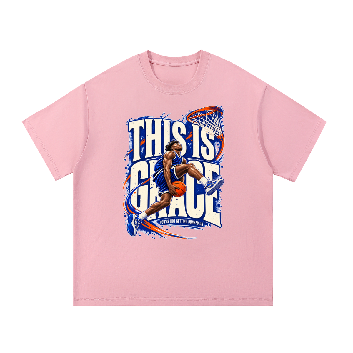 THIS IS GRACE YOU'RE NO GETTING DUNKED ON ( MARK 1:15 IS ON HIS SHOES ) T-Shirt