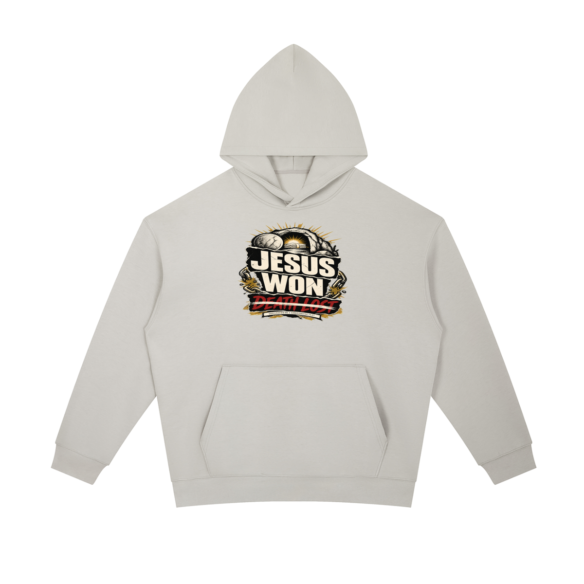 JESUS WON DEATH LOST INFLUENCED BY 1 CORINTHIANS 15:57 Hoodie