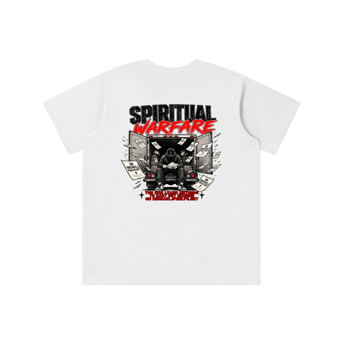 THE HOLY BIBLE THAT'S A GOOD BOOK SPIRITUAL WARFARE YOU CAN LEARN METHODS TO CAST OUT DEMONS ON MICHAELJPHELPS.NET youth T-shirt