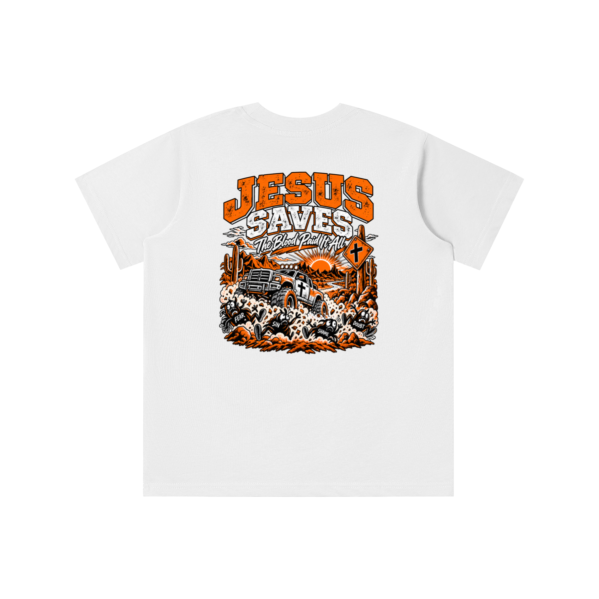 JESUS DIED FOR FOR OUR SINS THAT'S THE GOOD NEWS 1 CORTHIANS 15:1-4 JESUS SAVES THE BLOOD PAID IT ALL youth' T-shirt