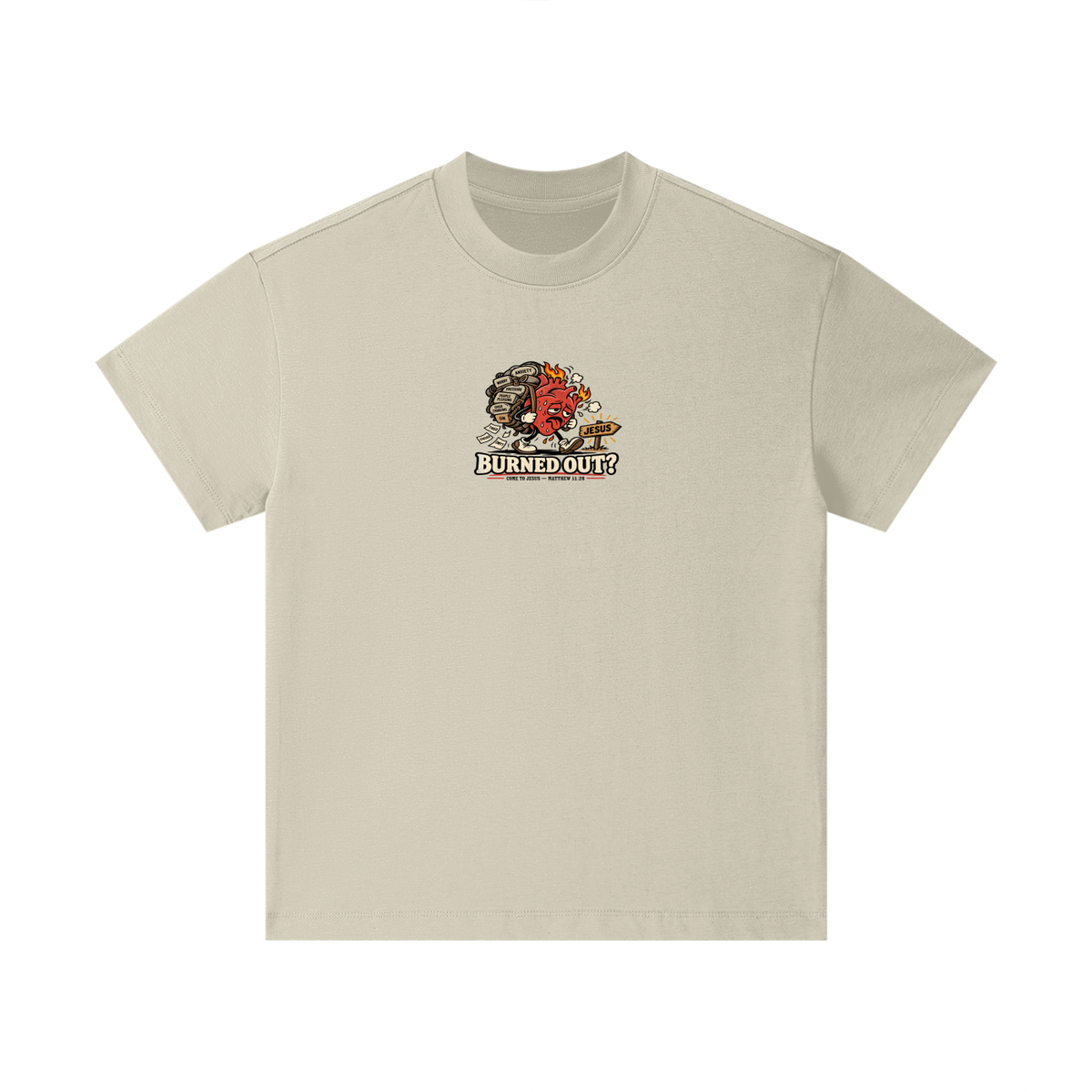 BURNED OUT? COME TO JESUS MATTHEW 11:28 Kids T-Shirt