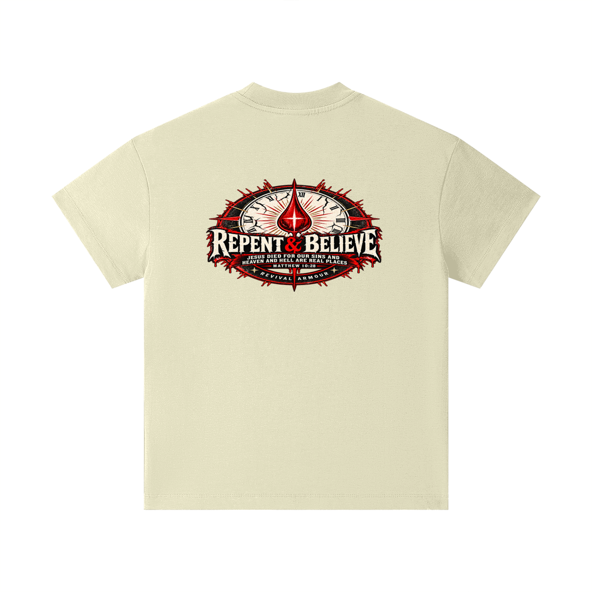 REPENT & BELIEVE JESUS DIED FOR OUR SINS AND HEAVEN AND HELL ARE REAL PLACES MATTHEW 10:28 (THAT'S NOT A quote) Kids T-Shirt