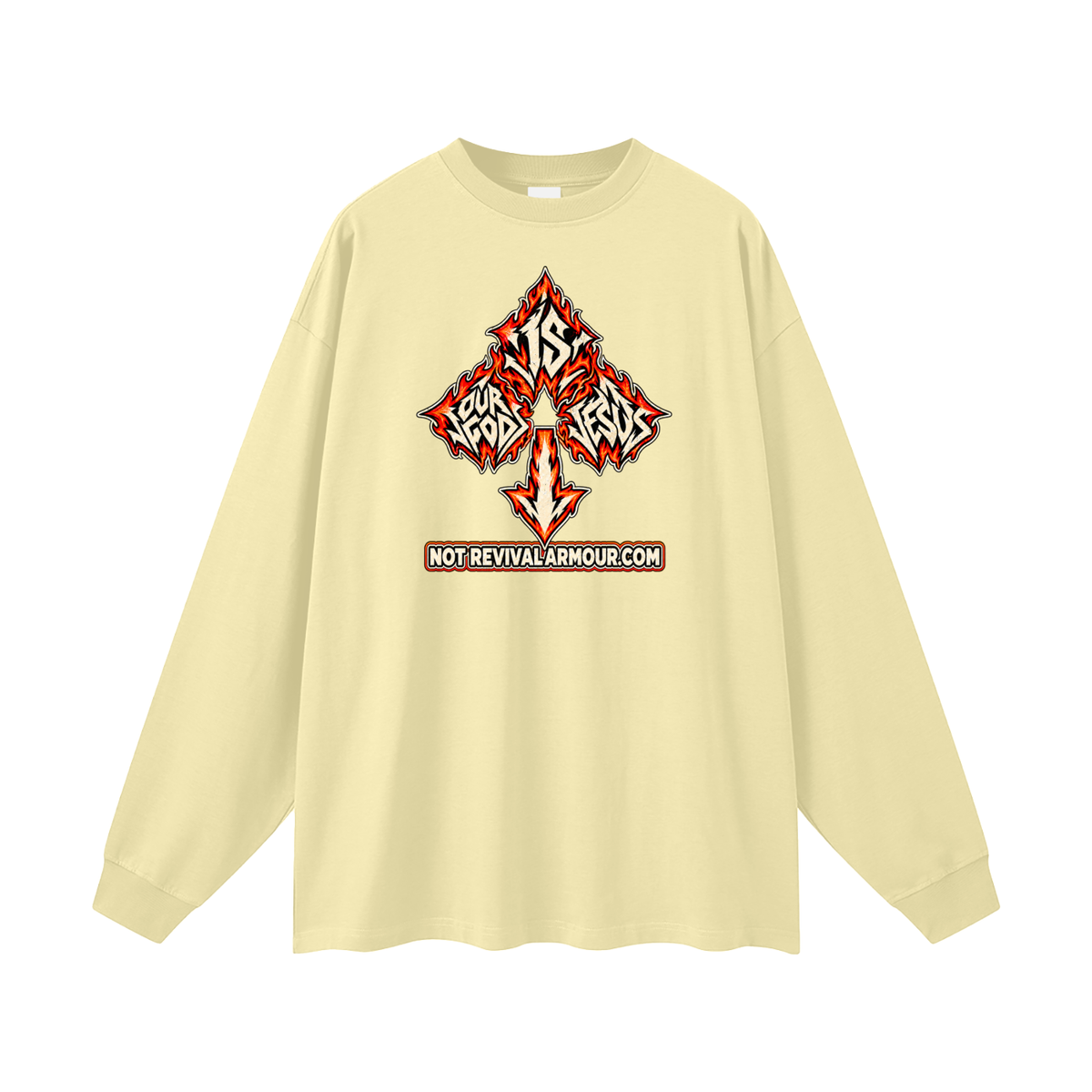 OUR GOD IS JESUS NOT REVIVALARMOUR.COM Long Sleeve T-Shirt