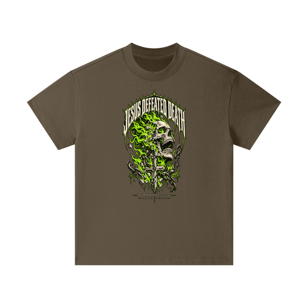 JESUS DEFEATED DEATH - 1 CORINTHIANS 15:55-57- Kids T-Shirt