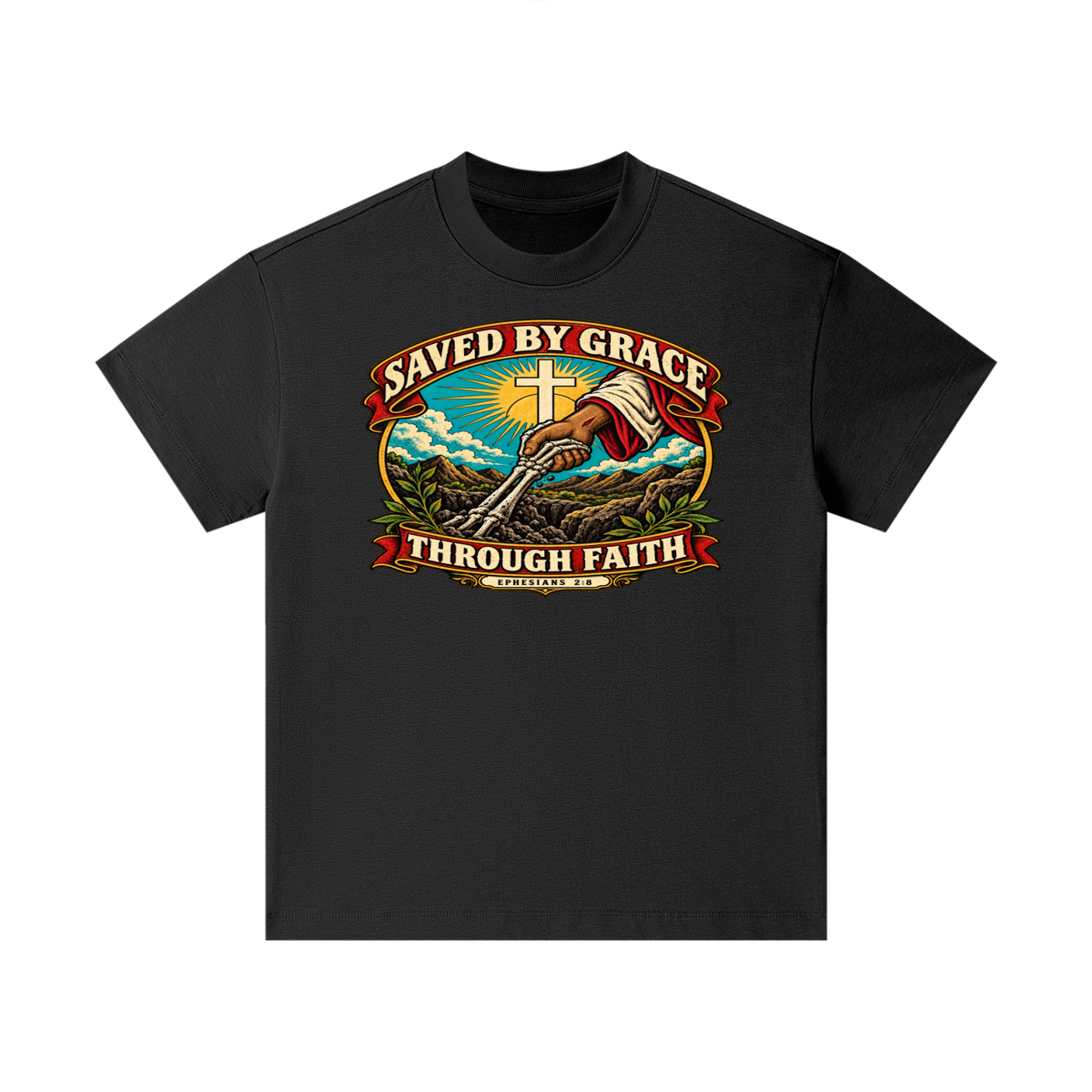 Saved by Grace through Faith Kids T-Shirt
