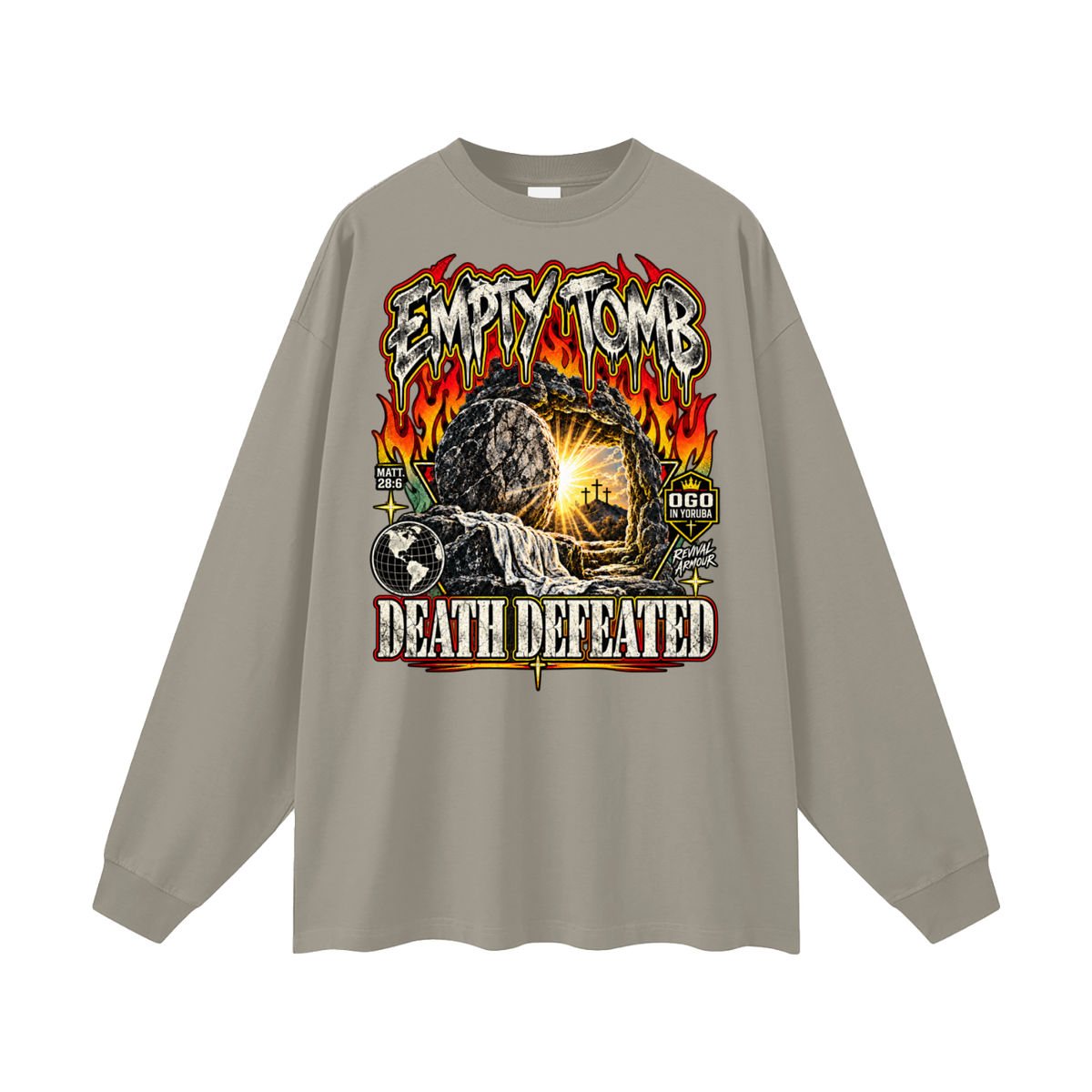 EMPTY TOMB DEATH DEFEATED Long Sleeve T-Shirt