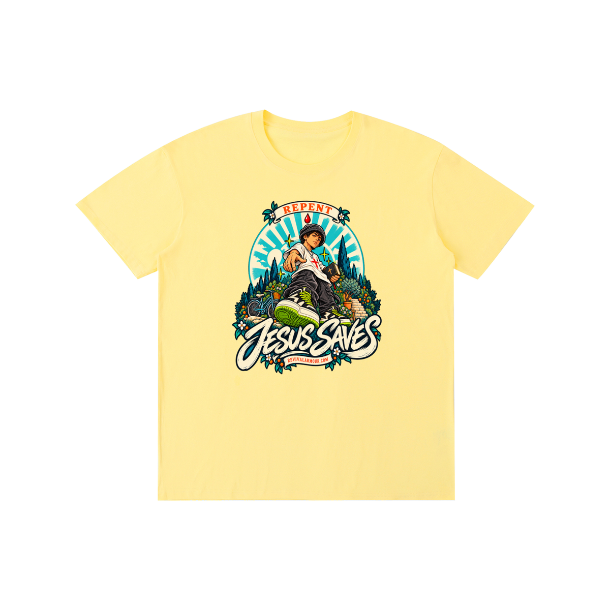 REPENT JESUS SAVES REVIVALARMOUR.COM T-Shirt
