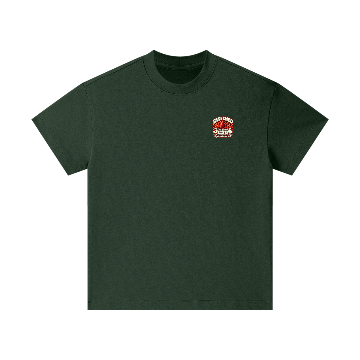 REDEEMED BY THE BLOOD OF JESUS ACCORDING TO EPHESIANS 1:7 IF YOU DON'T REPENT YOU'LL BURN FOREVER ACCORDING TO MARK 9:43-48 Kids T-Shirt