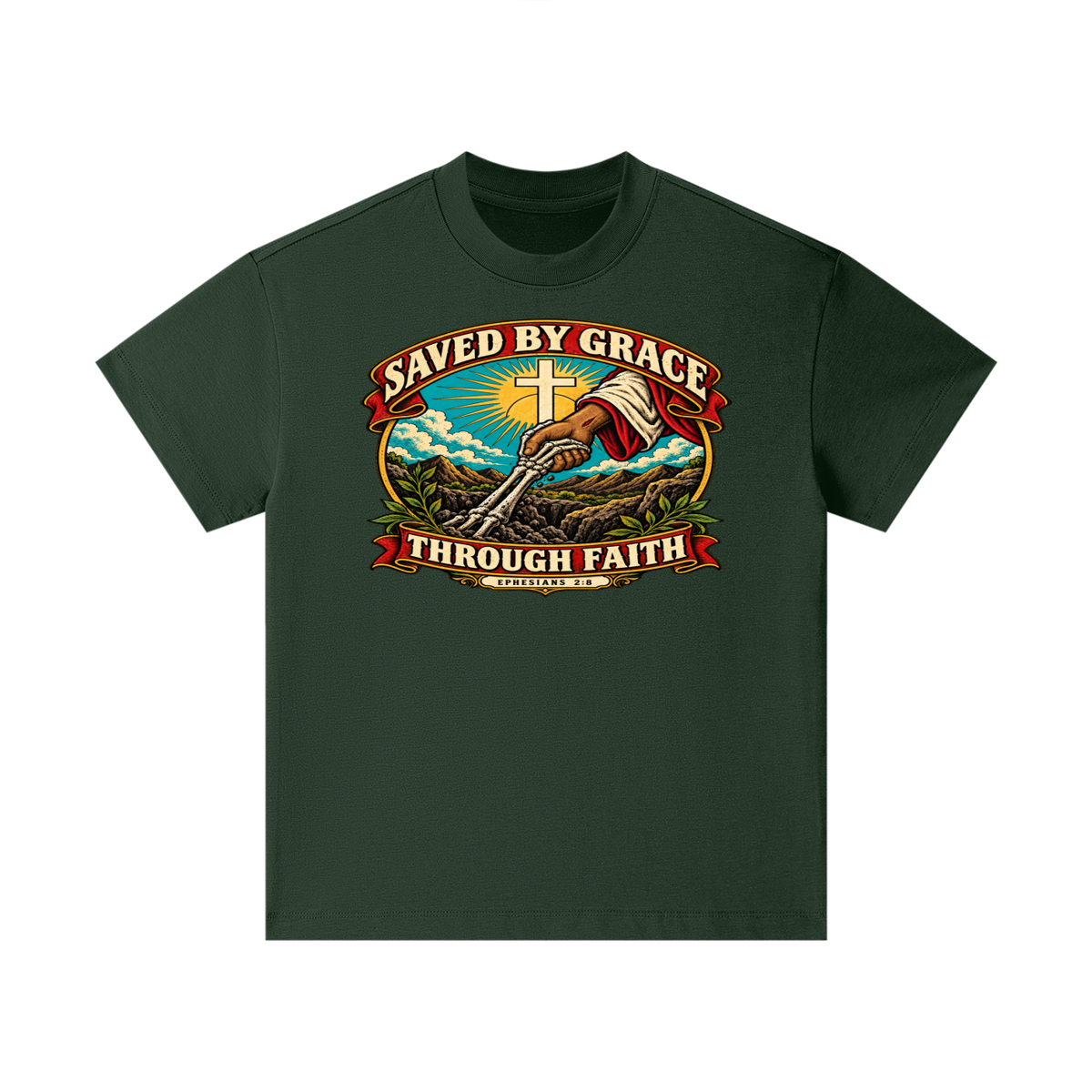 Saved by Grace through Faith Kids T-Shirt
