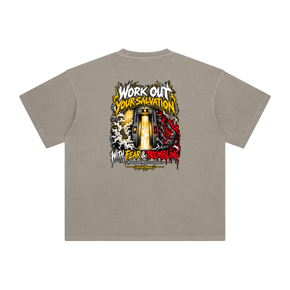 THE WAGE OF SIN IS DEATH WORKOUT YOUR SALVATION WITH FEAR & TREMBLING T-Shirt