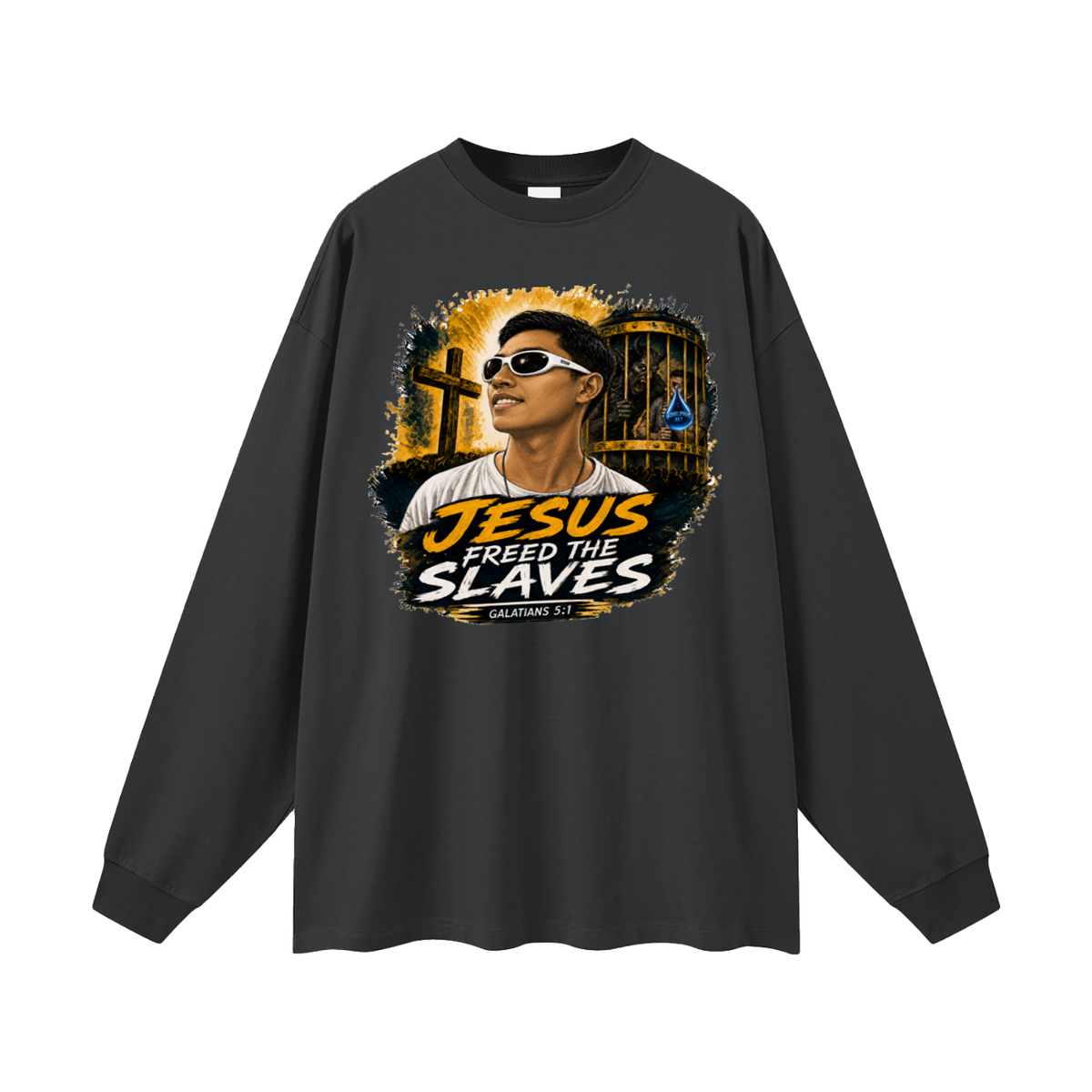 Jesus freed the slaves Long Sleeve T-Shirt