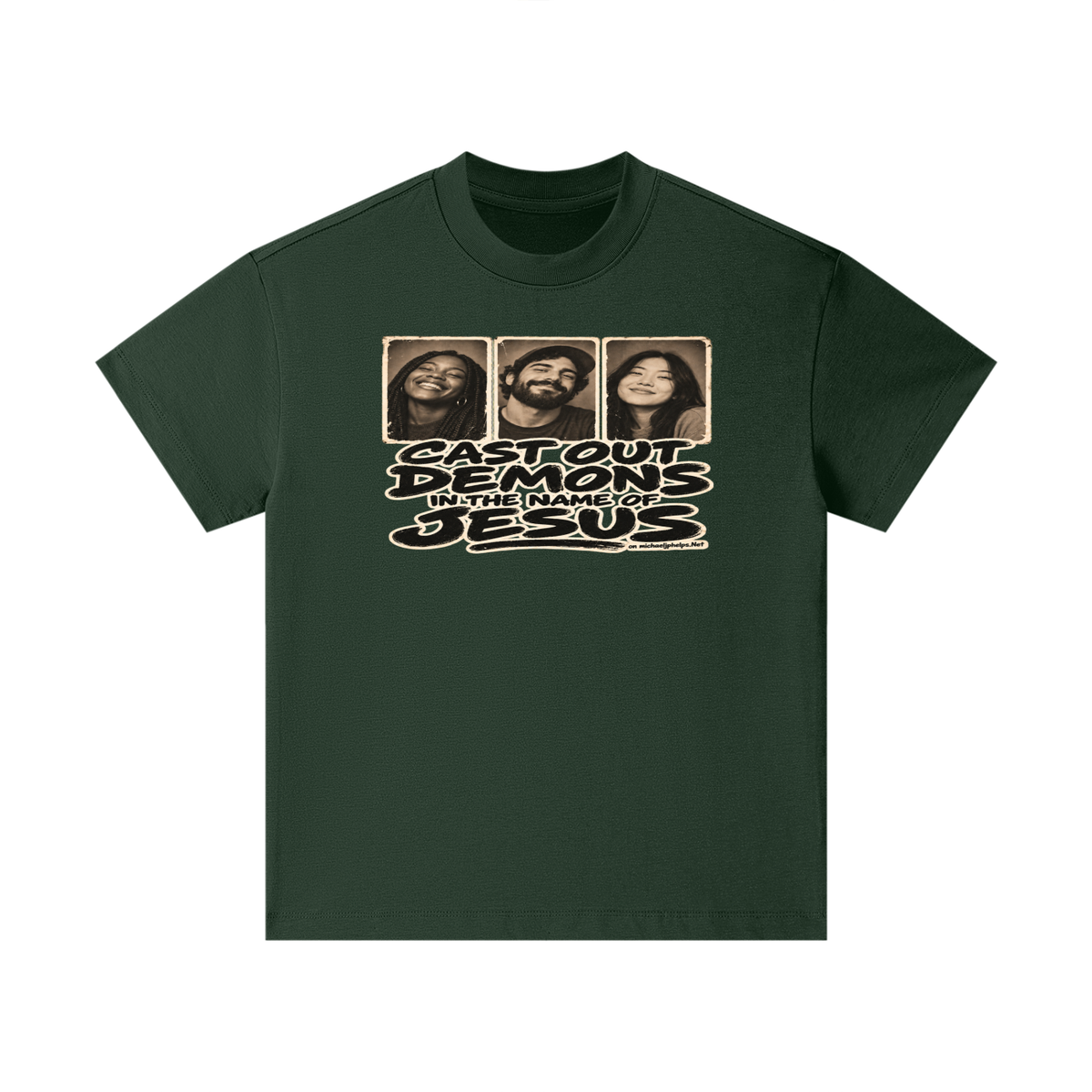 Cast out demons in the name of Jesus on Michaeljphelps.Net Kids T-Shirt