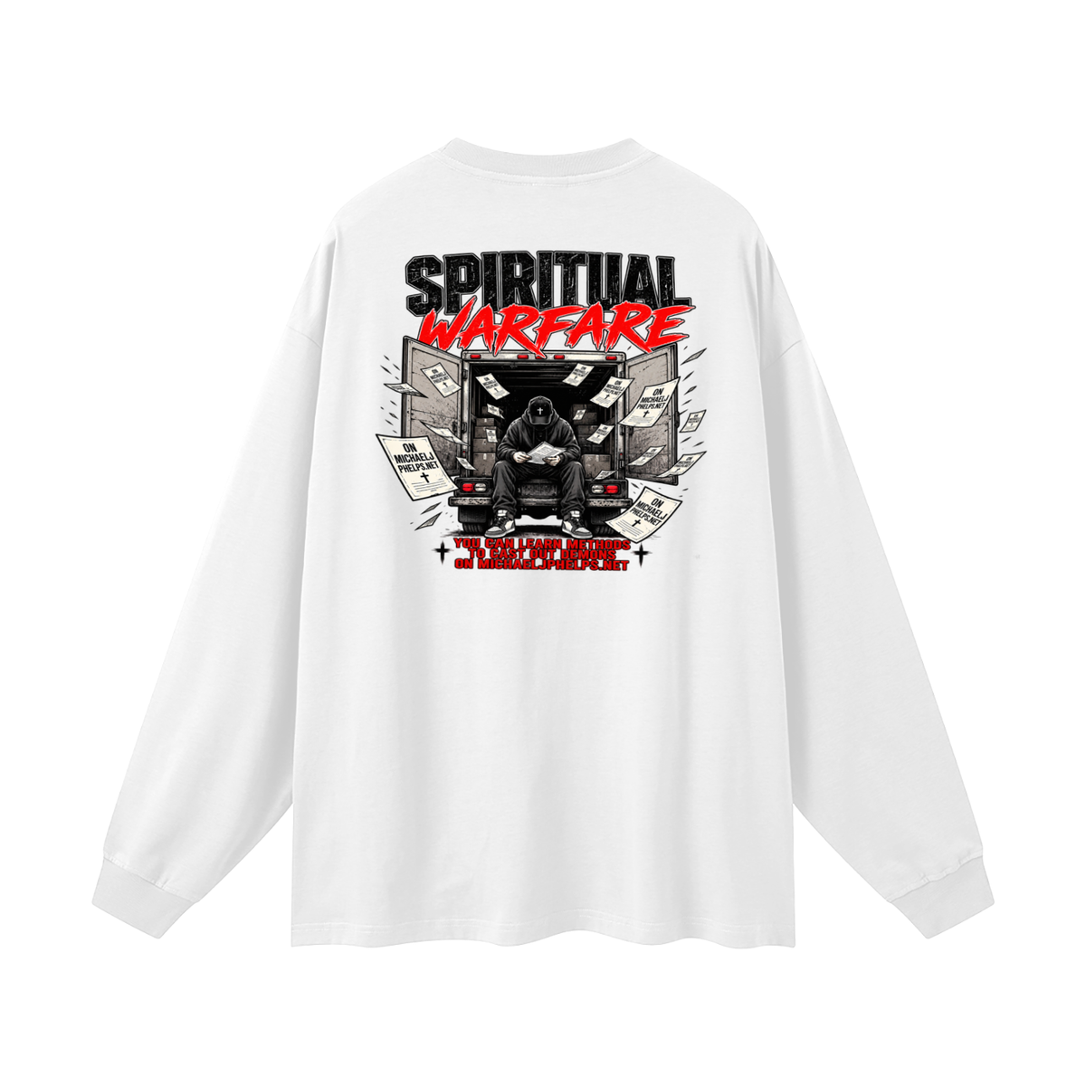 THE HOLY BIBLE THAT'S A GOOD BOOK SPIRITUAL WARFARE YOU CAN LEARN METHODS TO CAST OUT DEMONS ON MICHAELJPHELPS.NET Long Sleeve T-Shirt
