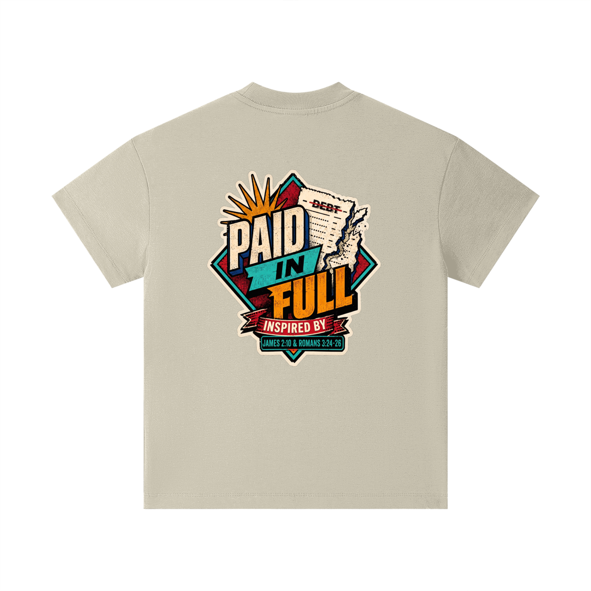 THE WAGE OF SIN IS DEATH INSPIRED BY ROMANS 6:23 PAID IN FULL INSPIRED BY JAMES 2:10 & ROMANS 3:24-26 Kids T-Shirt