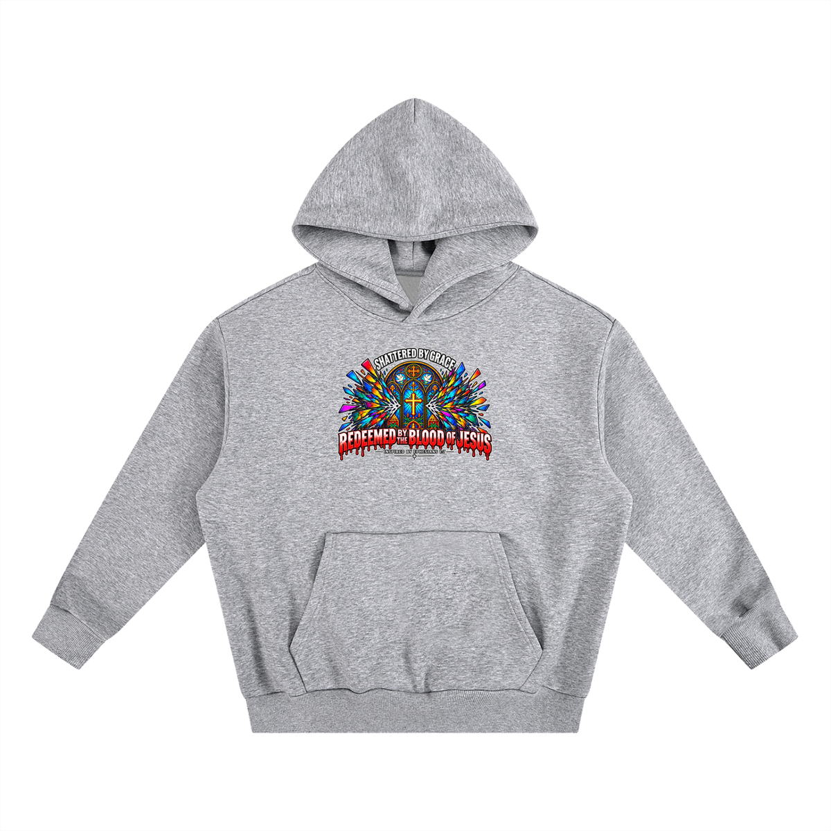 SHATTERED BY GRACE REDEEDMED BY THE BLOOD OF JESUS INSPIRED BY EPHESISANS 1:7 Hoodie