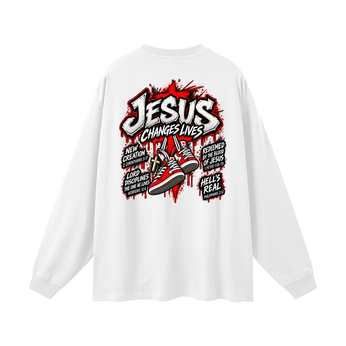JESUS CHANGES LIVES Long Sleeve T-Shirt