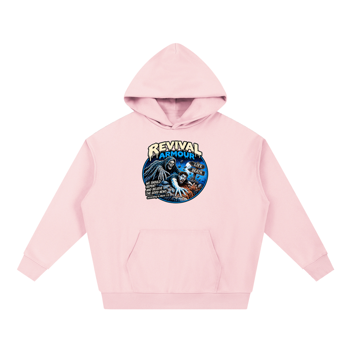 REVIVAL ARMOUR WE SHOULD REPENT AND BELIEVE THE GOOD NEWS according to Mark 1:15 Hoodie