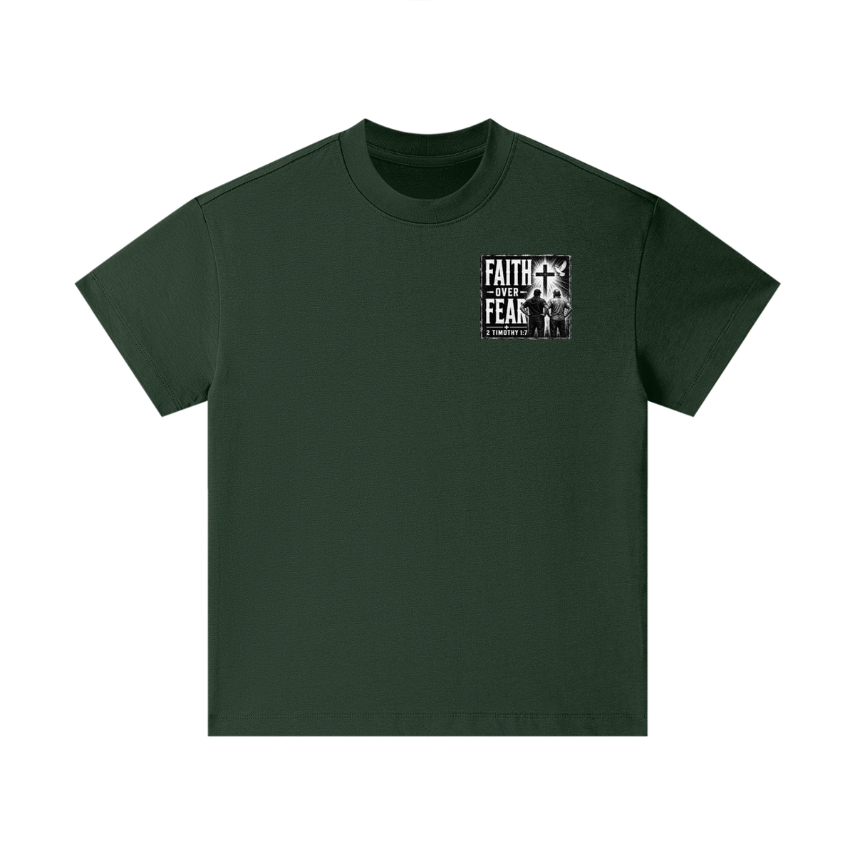 FAITH OVER FEAR + 2 TIMOTHY 1:7 Kids T-Shirt