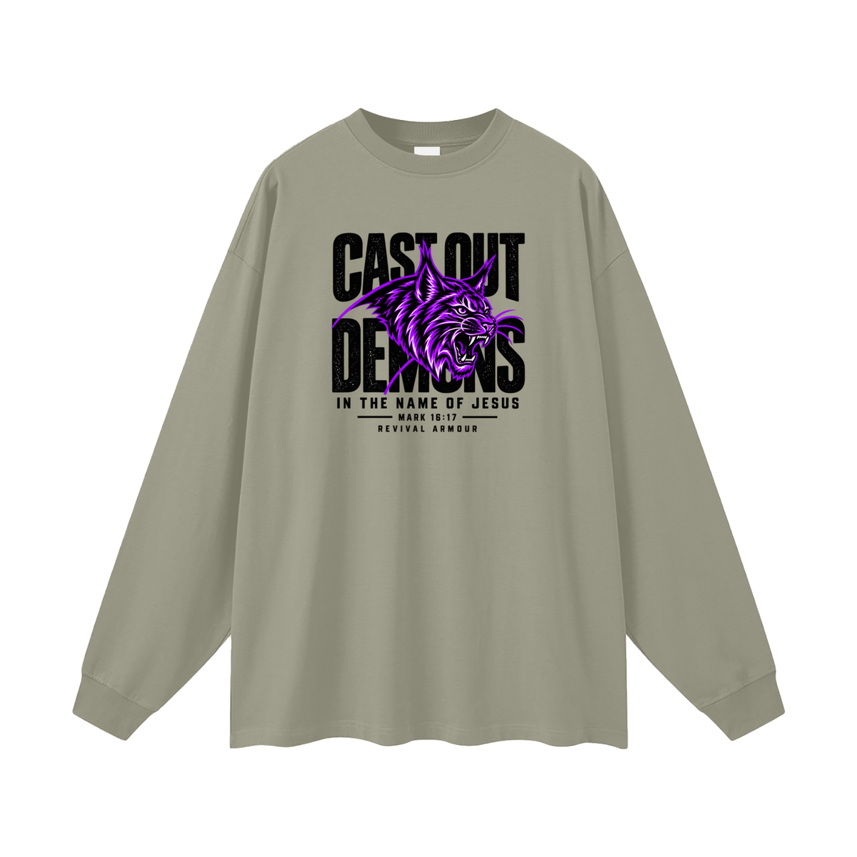 CAST OUT DEMONS IN THE NAME OF JESUS MARK 16:17 REVIVAL ARMOUR Long Sleeve T-Shirt