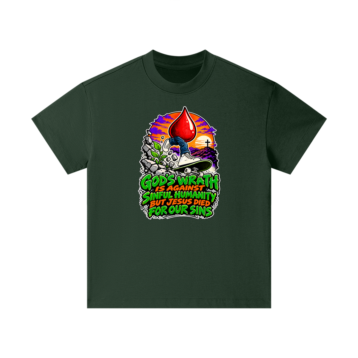 GOD'S WRATH IS AGAINST SINFUL HUMANITY BUT JESUS DIED FOR OUR SINS Kids T-Shirt