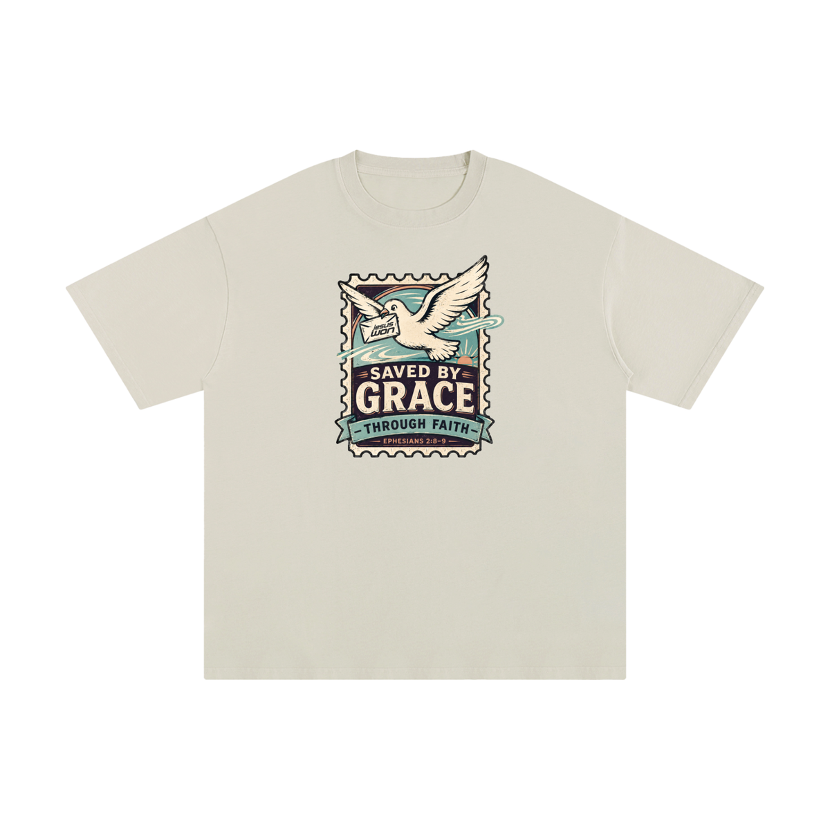SAVED BY GRACE -THROUGH FAITH- - EPHESIANS 2:8-9 - T-Shirt