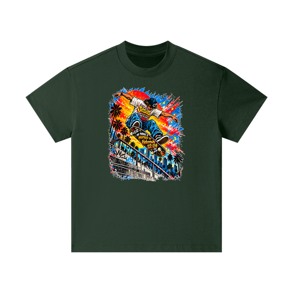 the blood of Jesus speaks better things than the blood of Abel the phrase is inspired by HEBREWS 12:24 skater Kids T-Shirt
