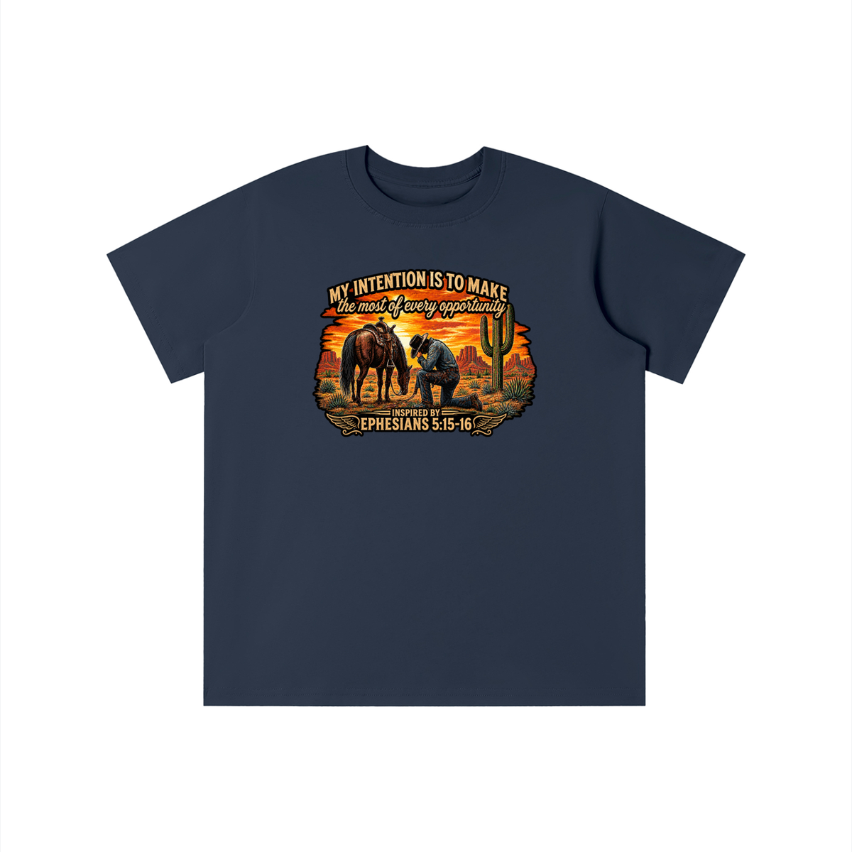 MY INTENTION IS TO MAKE THE MOST OF EVERY OPPORTUNITY INSPIRED BY EPHESIANS 5:15-16 youth T-shirt