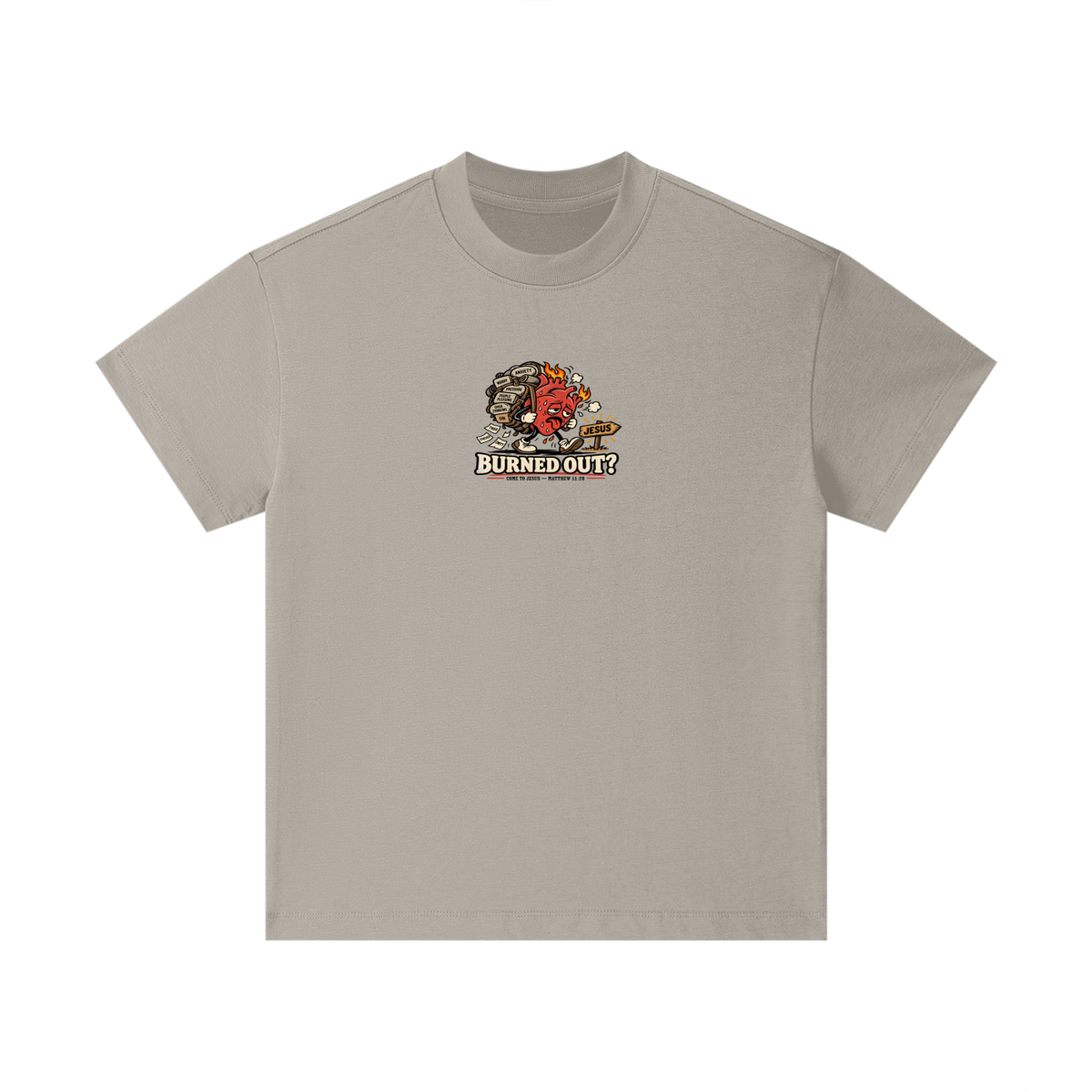 BURNED OUT? COME TO JESUS MATTHEW 11:28 Kids T-Shirt