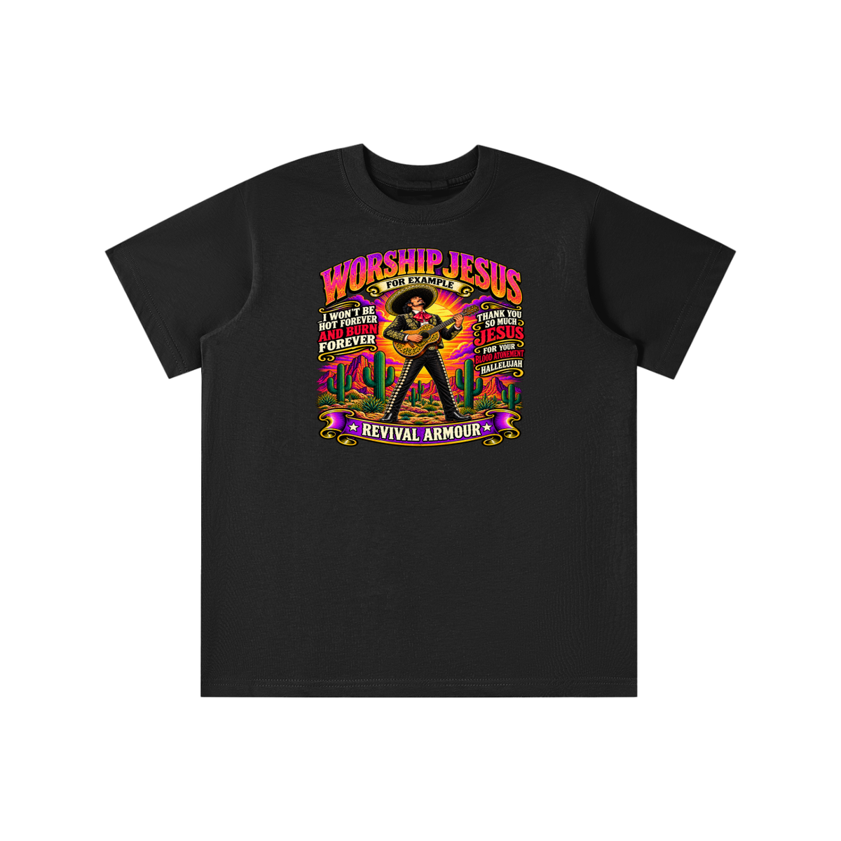 WORSHIP JESUS revival armour youth T-shirt