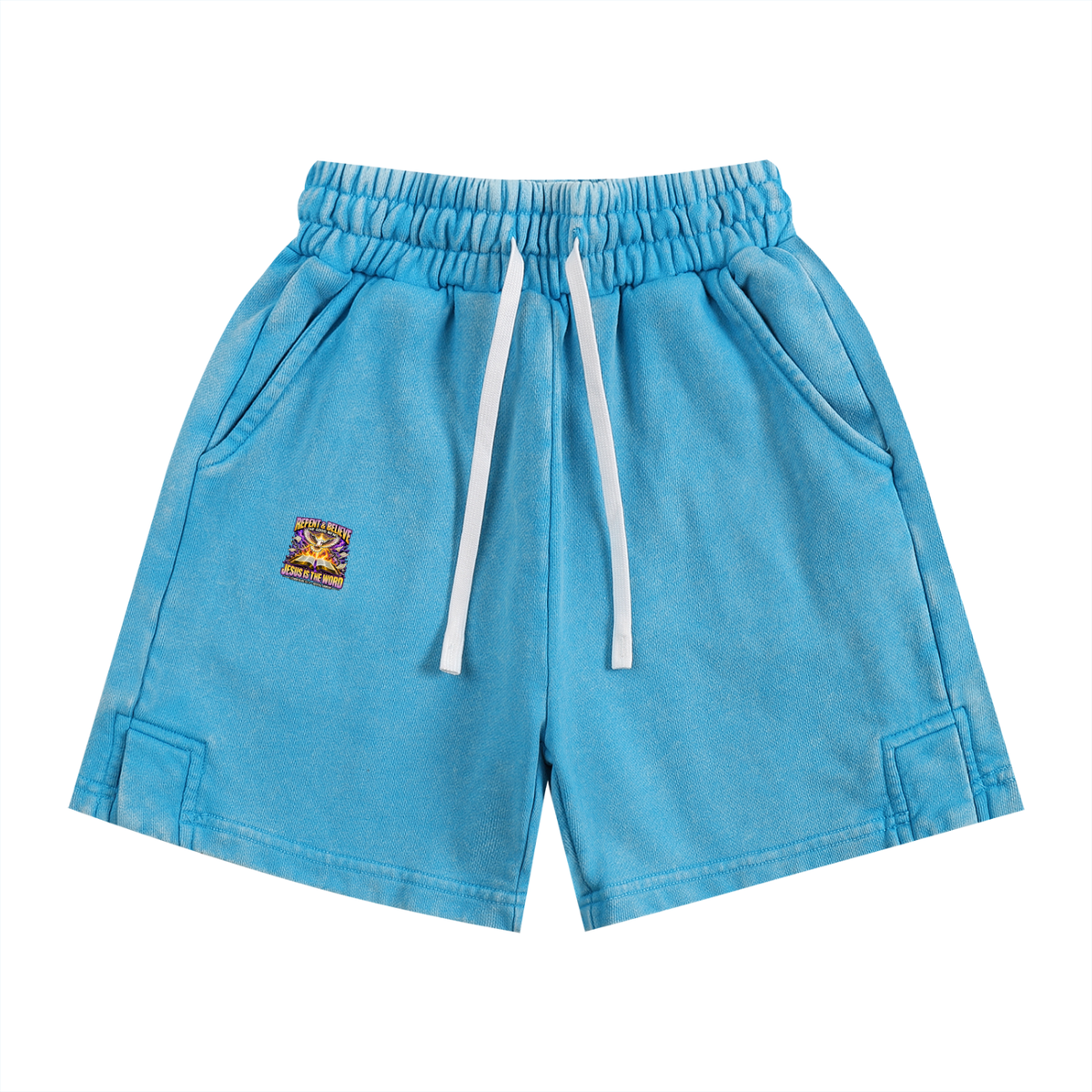 REPENT & BELIEVE THE GOOD NEW JESUS IS THE WORD 1 CORINTHIANS 15:1-4 REVIVAL ARMOUR Kids' Shorts