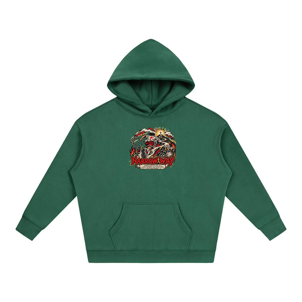 NARROW WAY JESUS SAID IN NLT "The kingdom of God is near! Repent of your sins and believe the Good News!" Hoodie
