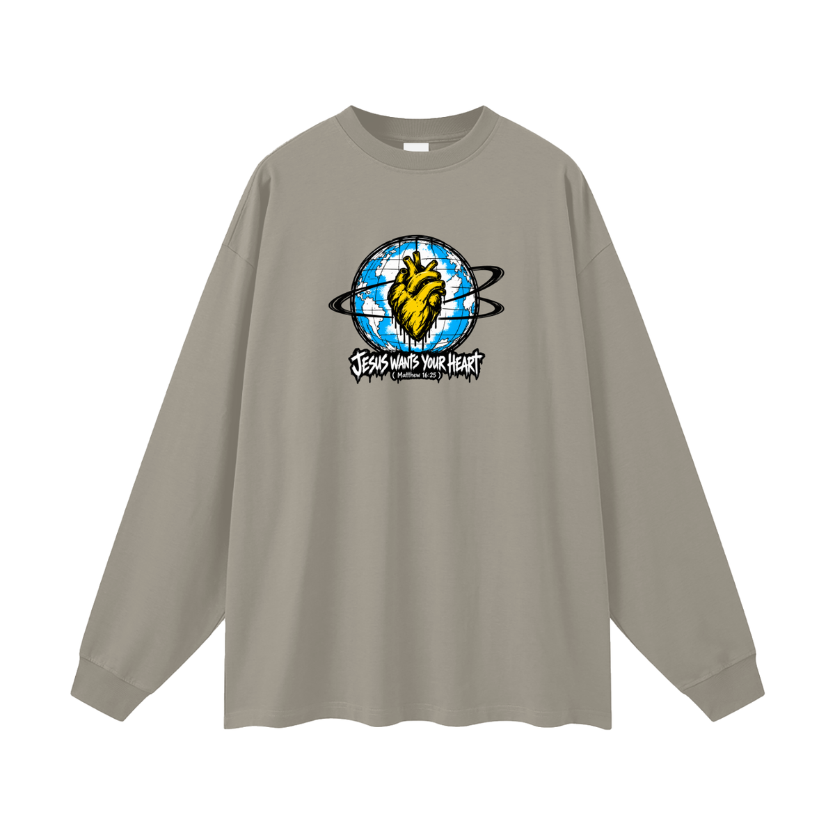 JESUS WANTS YOUR HEART ( MATTHEW 16:25 ) Long Sleeve T-Shirt