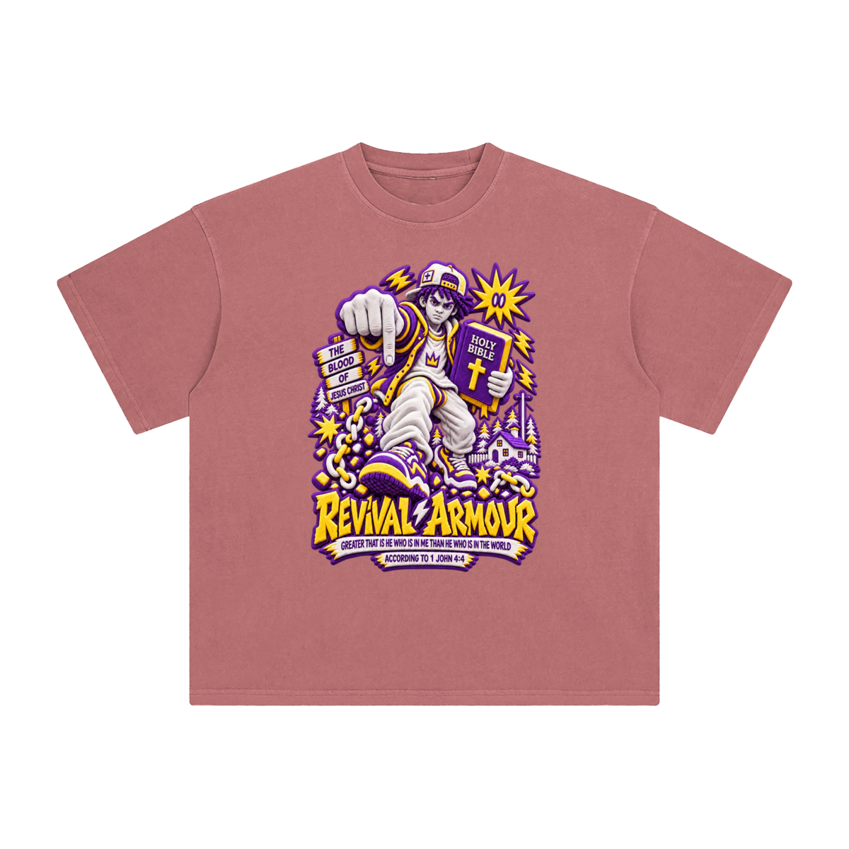 GREATER THAT IS HE WHO IS IN ME THAN WHO IS IN THE WORLD ACCORDING TO 1 JOHN 4:4 T-Shirt