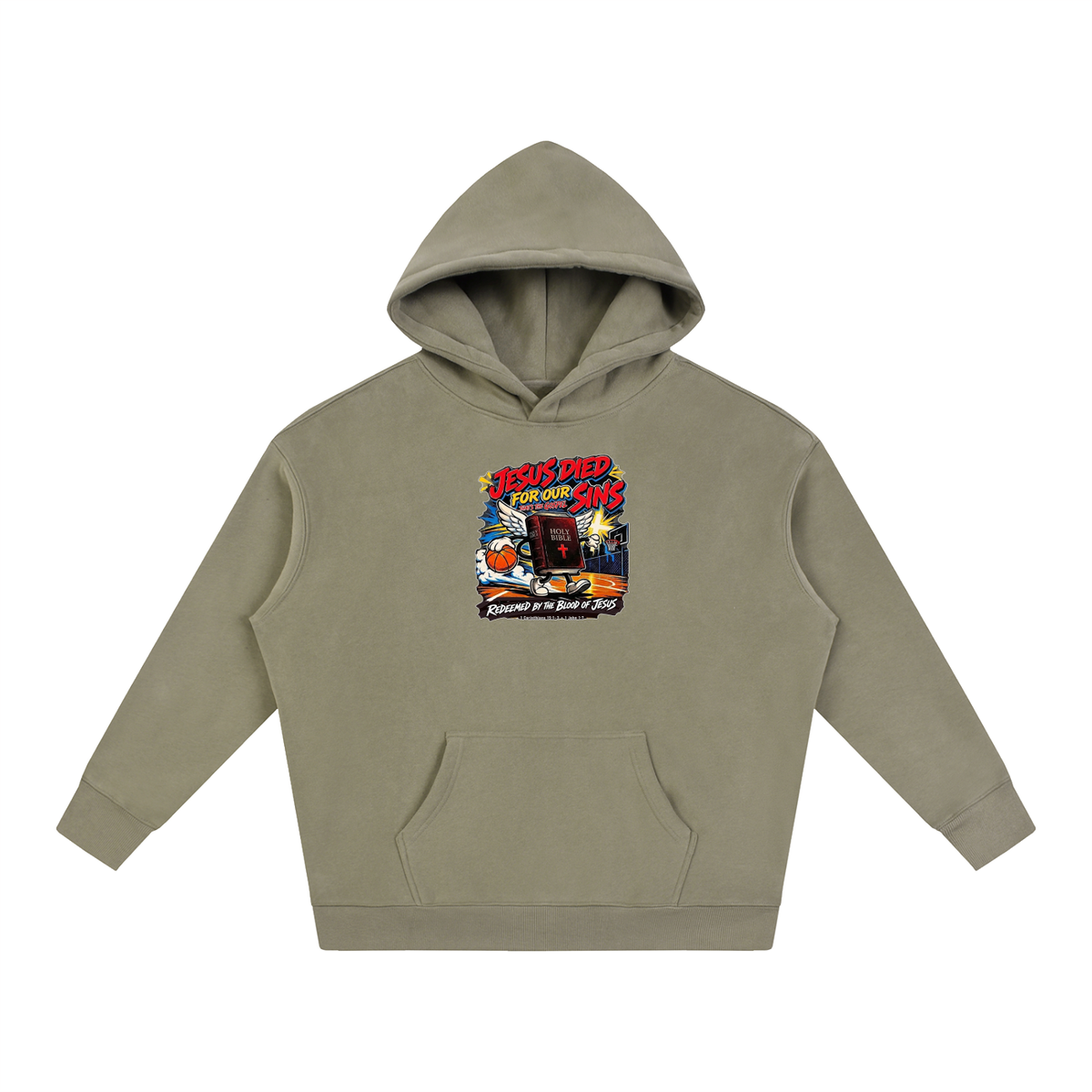 Jesus died for our sins that's the gospel redeemed by the blood of Jesus 1 Corinthians 15:1-3 . 1 John 1:7 Hoodie