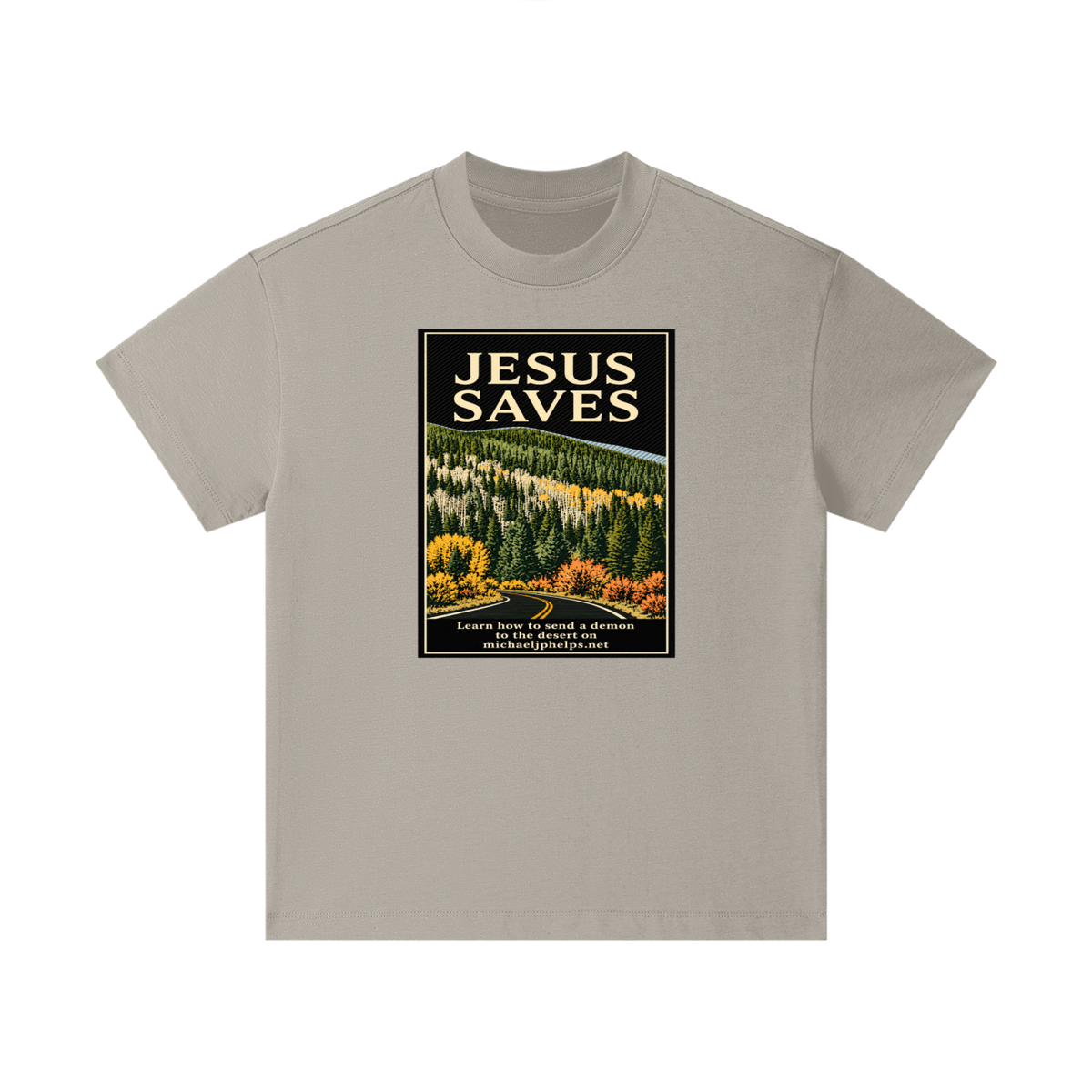 JESUS SAVES Learn how to send a demon to the desert on michaeljphelps.net Kids T-Shirt