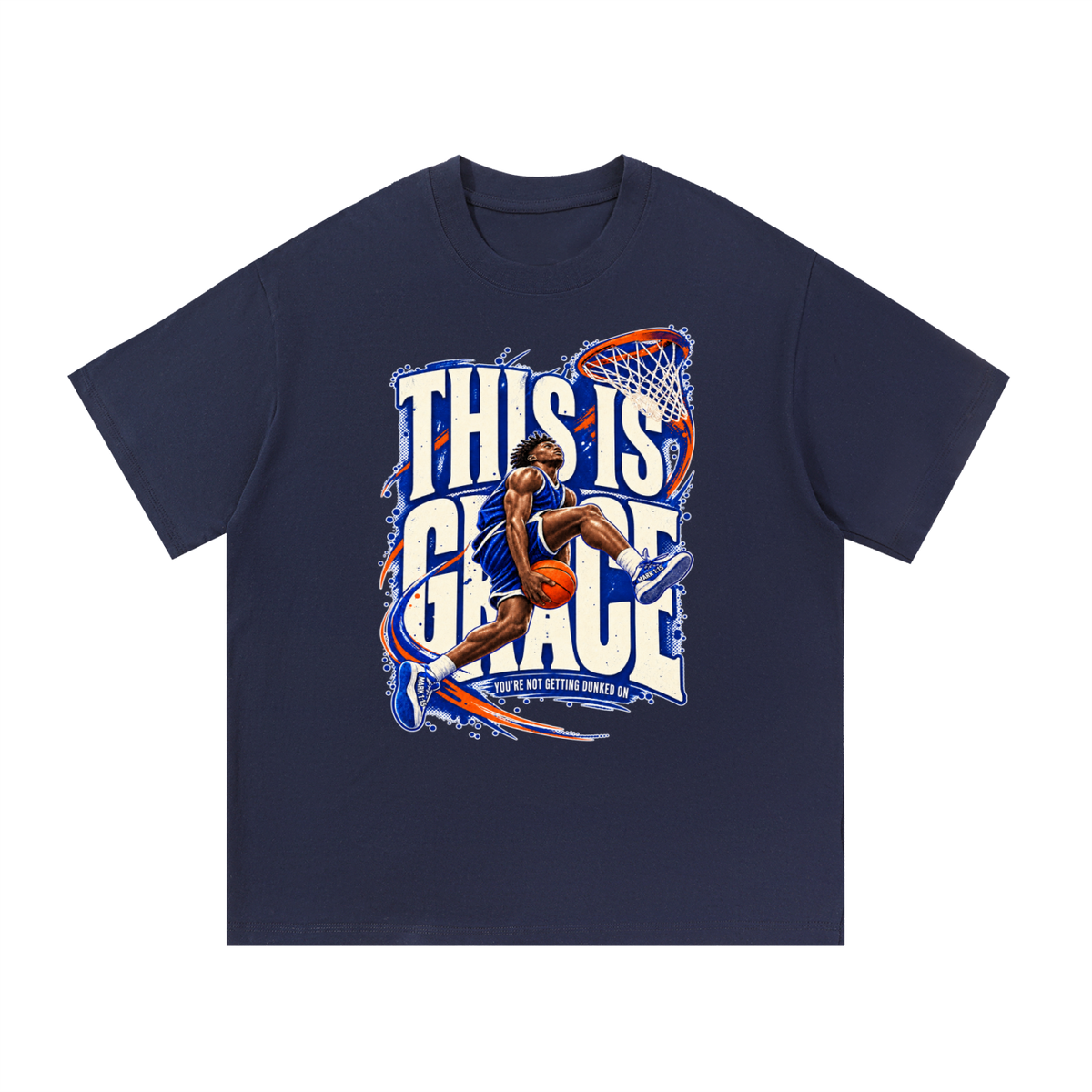THIS IS GRACE YOU'RE NO GETTING DUNKED ON ( MARK 1:15 IS ON HIS SHOES ) T-Shirt