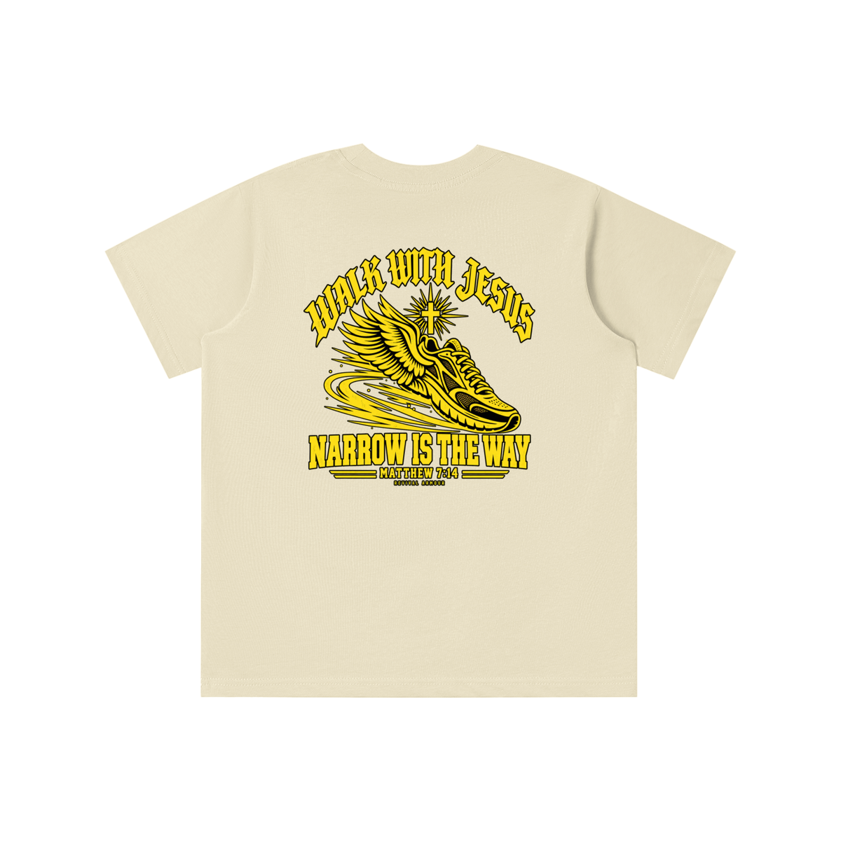 WALK WITH JESUS NARROW IS THE WAY - MATTHEW 7:14 - REVIVAL ARMOUR youth T-shirt